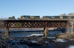 CSXT 470 Leads M427 over the Salmon Falls River